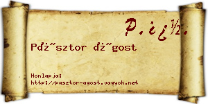 Pásztor Ágost névjegykártya